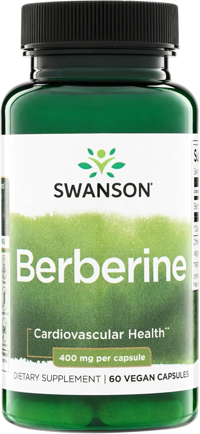 Swanson Berberine HCl 400 mg - 60 Cápsulas Veganas
