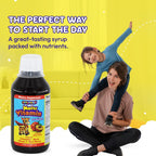 GirafKids Multivitamínico Líquido para Niños (237 ml) - con Biotina, Vitamina A, Complejo B, Ácido Fólico, Omega-3 y Beta Glucano