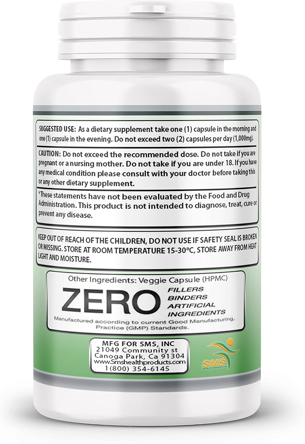 Jiaogulan 10:1 Extracto en Cápsulas - 500mg por Cápsula, 60 Cápsulas Veganas