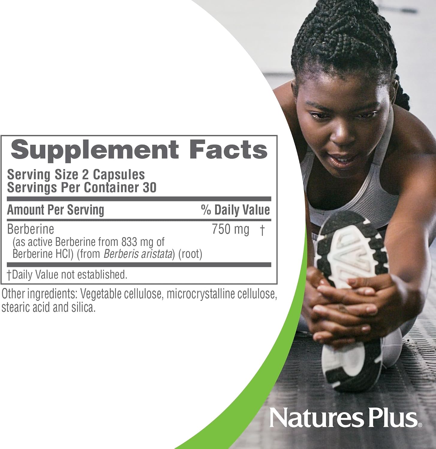 NaturesPlus PRO Berberina 750 mg - 60 Cápsulas - Apoyo al Metabolismo - Vegano, Sin Gluten