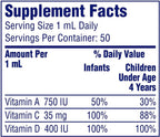 Enfamil Tri-Vi-Sol Vitaminas A, C y D en gotas, 50 ml (Paquete de 4)