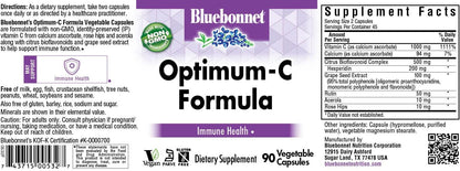BlueBonnet Optimum C Formula, 1000 mg, 90 Cápsulas Vegetales – Image 3