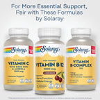 Solaray Vitamin B-12 5000 mcg Chewable Tablets - Methylcobalamin, Natural Cherry Flavor, 30 Tablets