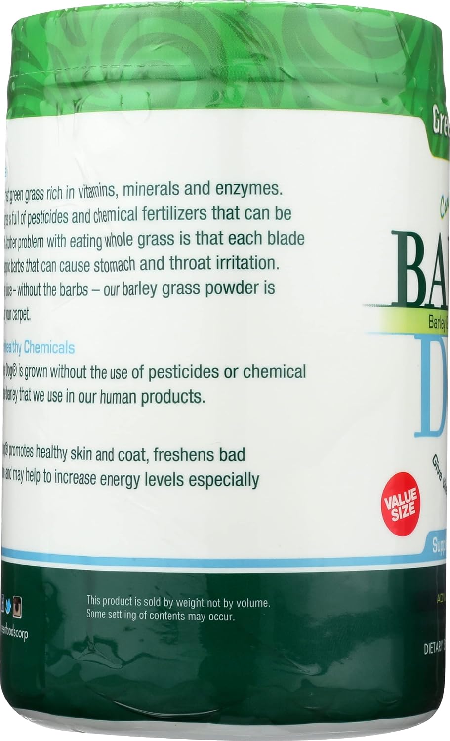 Green Foods Cebada para Perros, 311 g (11 oz)