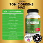 GREENVIFY Tonic Greens Max - Suplemento de Apoyo Inmunológico y Digestivo, 60 Cápsulas