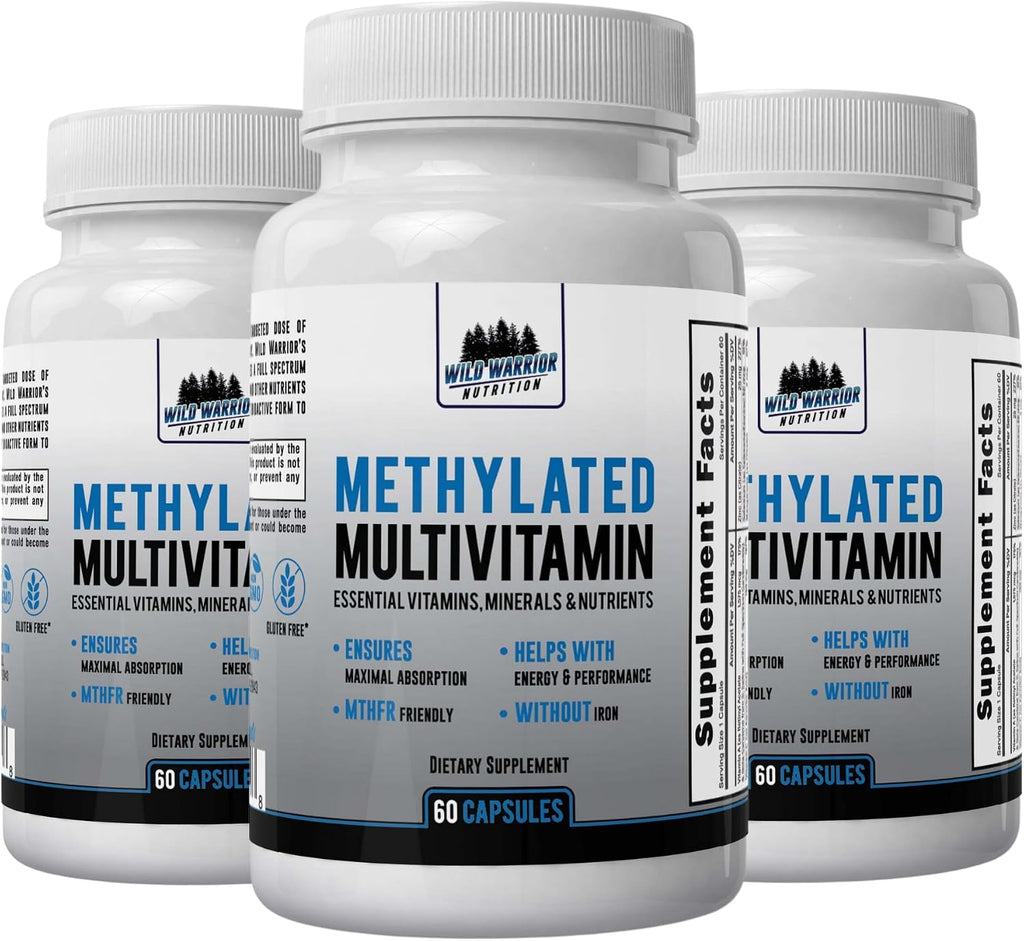 Daily Health Multivitamínico Metilado con 27 Nutrientes y CoQ10, 60 Cápsulas (Pack de 3)