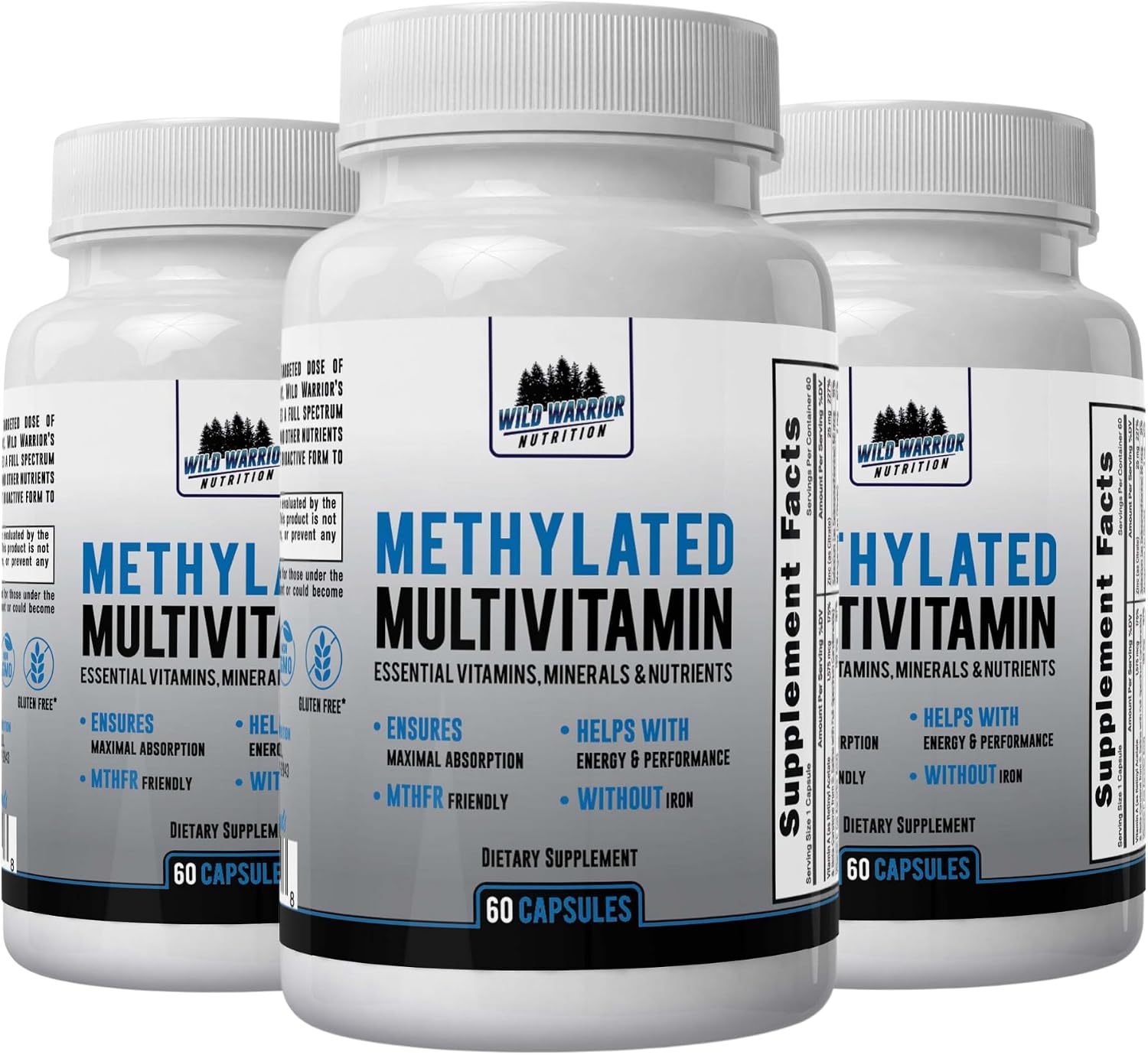 Daily Health Multivitamínico Metilado con 27 Nutrientes y CoQ10, 60 Cápsulas (Pack de 3)