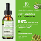 Gotas Orgánicas de Soursop Graviola - Extracto Líquido Puro con Sabor a Manzana - 60 ml (30 Días Vegano)