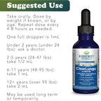 Ridgecrest Herbals ClearLungs Líquido, Suplemento Herbal para las Vías Respiratorias, Sabor Naranja, 59 ml