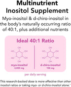 Theralogix Ovasitol Plus - Complemento Metabólico con Myo-Inositol, D-Chiro Inositol, Cromo, Alfalactoalbúmina y Vitamina D - 180 cápsulas (90 días)