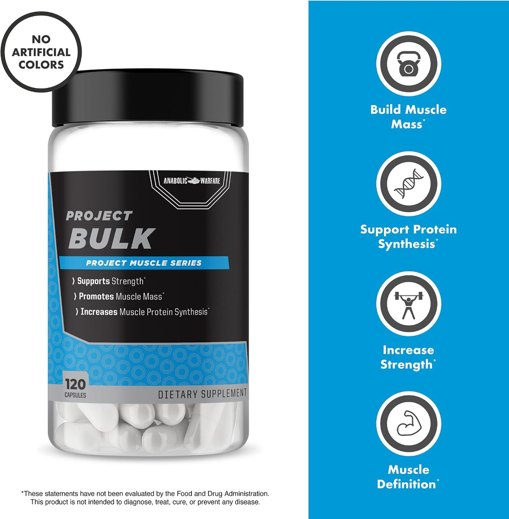Anabolic Warfare Project Bulk - Fórmula para Aumentar Masa Muscular con Botánicos
