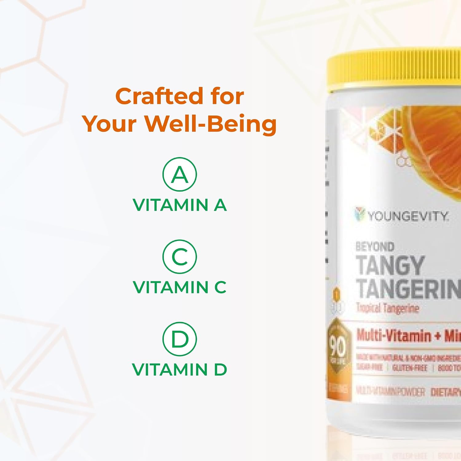 Youngevity Beyond Tangy Tangerine 2.5 Tropical Tangerine - Complejo Multivitamínico y Mineral (30 dosis)