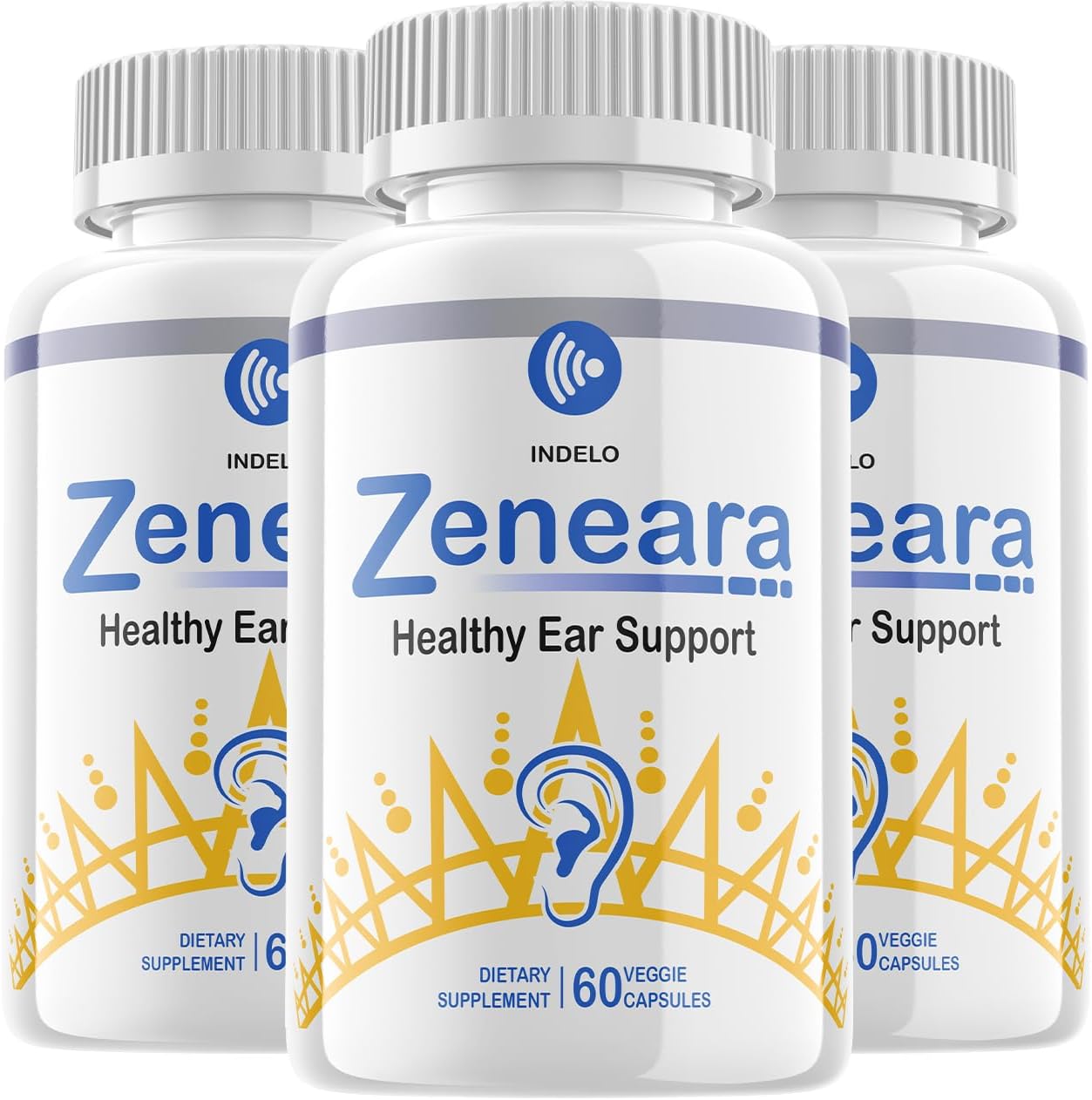 Zeneara Suplemento para el Apoyo Auditivo – 180 Cápsulas (3 Envases)