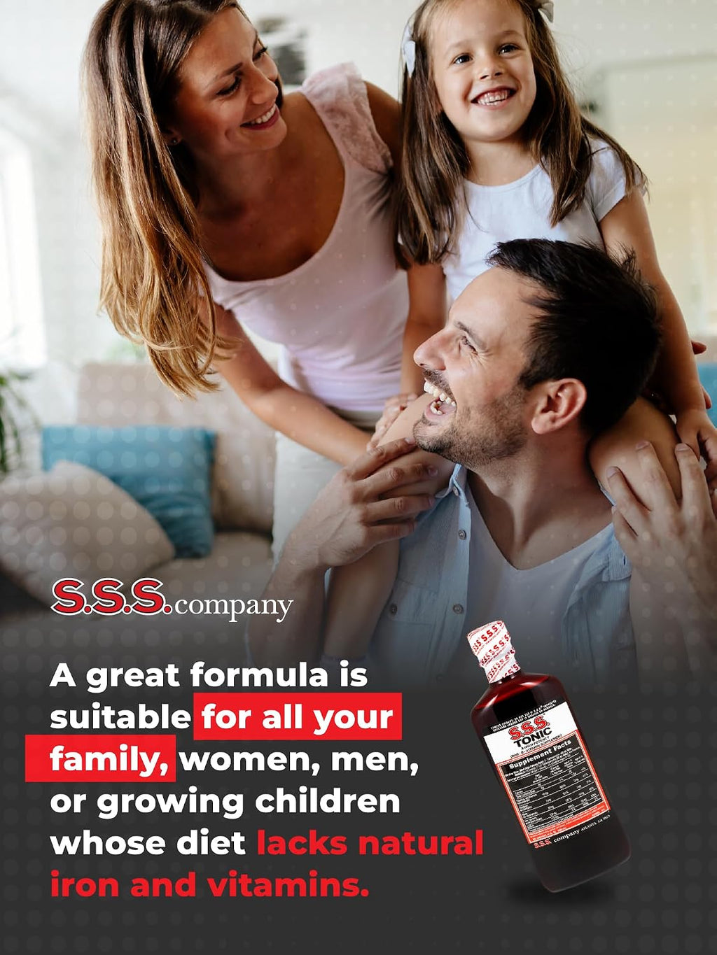 S.S.S. Tonic, Complemento de Hierro y Vitaminas B, Alta Potencia, 296 ml