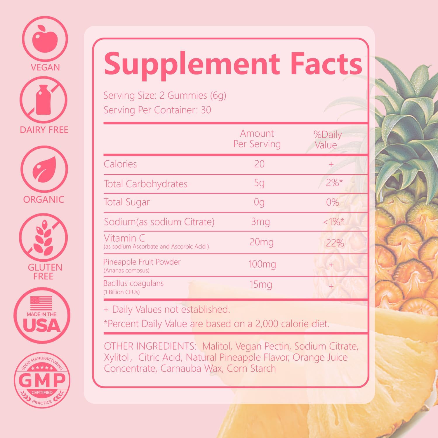 Premium Feminine Balance Gummies - Gomitas de Salud Vaginal con Probióticos y Vitamina C - 60 Gomitas