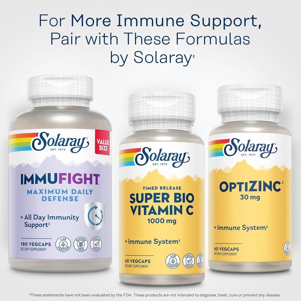SOLARAY Super Bio Buffered Vitamin C 1000 mg - Cápsulas de Liberación Prolongada con Bioflavonoides