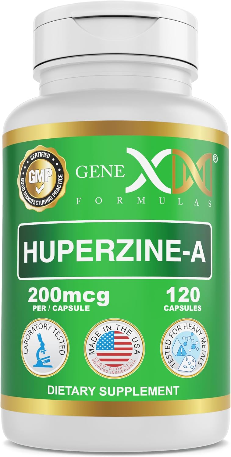 Genex Formulas Huperzina A 200mcg - 120 Cápsulas | Nootrópico para Memoria y Enfoque