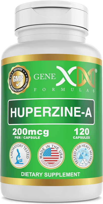 Genex Formulas Huperzina A 200mcg - 120 – Apoyo a la memoria: Al mantener niveles óptimos de acetilcolina, la – Image 1