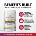Core Nutritionals Greens - Mezcla Premium de Superfoods Rojos y Verdes con Probióticos, Enzimas Digestivas y Antioxidantes - 30 Servicios (Chocolate Decadence)