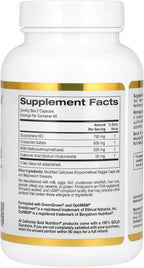 California Gold Nutrition Glucosamina, Condroitina, MSM y Ácido Hialurónico, 120 Cápsulas Vegetales