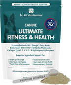 Dr. Bill’s Canine Ultimate Fitness & Health – Multivitamínico diario para perros para energía, longevidad y apoyo corporal total (680g)