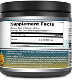 Amazing Formulas Taurina en Polvo 500 g (1.1 lb) | 2000 mg por Ración | 111 Raciones | Sin Gluten | No GMO | Hecho en EE.UU. (Sabor Fruta)
