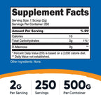 Nutricost D-Mannose en Polvo 500 Gramos (250 Dosis) - Vegano, No-GMO y Sin Gluten