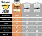 Happi Mi Nutrition Vitamina C 2000 mg con Zinc y Vitamina D3 - 120 Cápsulas Veganas