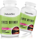 NaturalSlim Stress Defender | Reductor de Cortisol y Alivio del Estrés | Antojos, Sueño y Metabolismo | Vitamina B5 y L-Tirosina | 180 Cápsulas Vegetales, Paquete de 2
