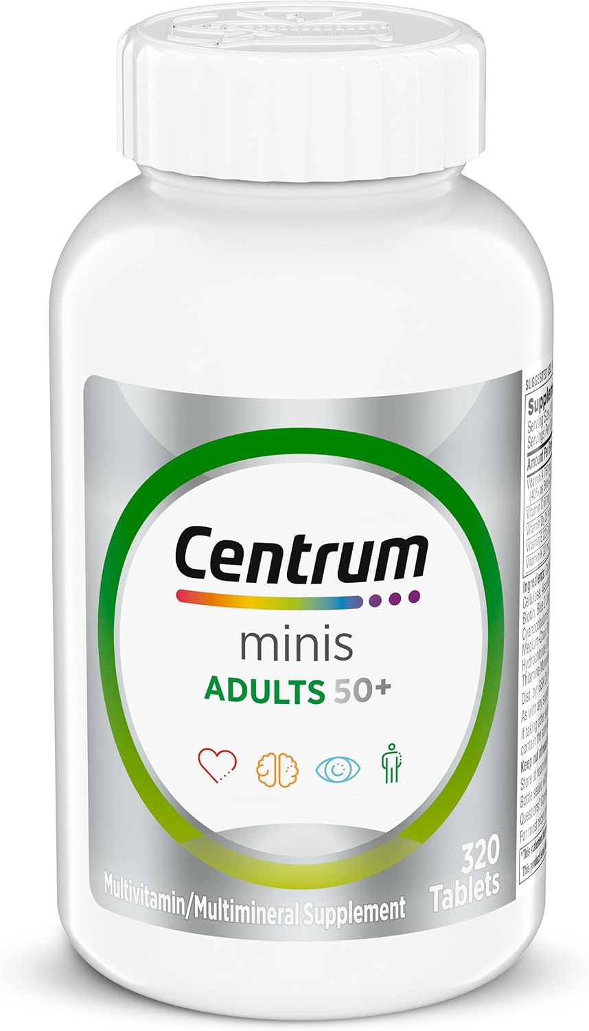 Centrum Minis Silver Multivitamínico para Adultos 50+ - 320 Comprimidos