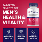 EZ Prostate Supplement for Men – EZProstate Pills Advanced Formula (1 Pack - 60 Cápsulas)