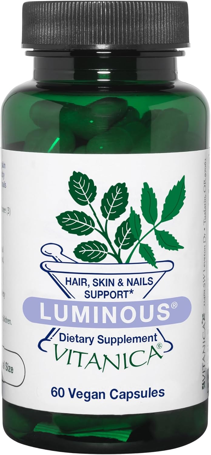 Vitanica Luminous, Complemento para Cabello, Piel y Uñas, Vegano, 60 Cápsulas