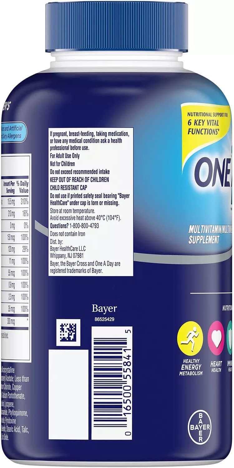 One A Day Men's Health Formula Multivitamin, 300 Comprimidos