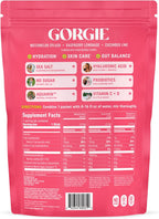 GORGIE Glow Hydration Packets, Sobres de Electrolitos sin Azúcar, Ácido Hialurónico, Probióticos, Aquamin, Vitaminas C y D, Sin Cafeína - Pack Variado 15 Sticks