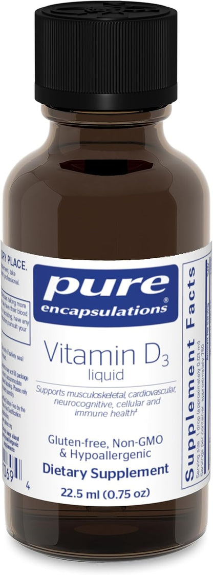 Pure Encapsulations Vitamina D3 Líquida | 0.75 fl oz – Image 1