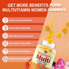 LILICARE Gominolas Multivitamínicas para Mujer con Omega-3, D3+K2 y B12 Metilada - Sin Azúcar (120 uds)
