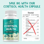 Suplemento de Cortisol para Mujeres y Hombres | 60 Días | Ashwagandha, Rhodiola, Magnesio | Vegano