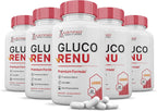 Gluco Renu 688 mg - Apoyo glucémico con hierbas - 300 cápsulas (5 envases)