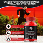 Alpha Bites Gummies para Hombres – Fórmula Avanzada 1000 mg, Suplemento Natural para el Crecimiento Muscular y la Salud General (60 Gominolas)