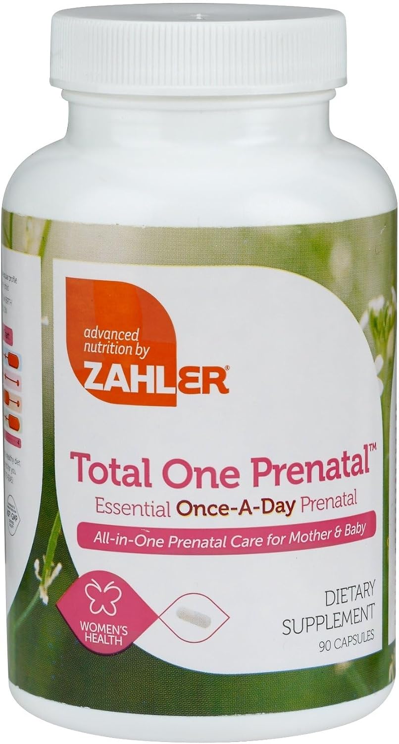 Zahler Total One Prenatal - Multivitamin Complex for Pregnancy, 90 Capsules