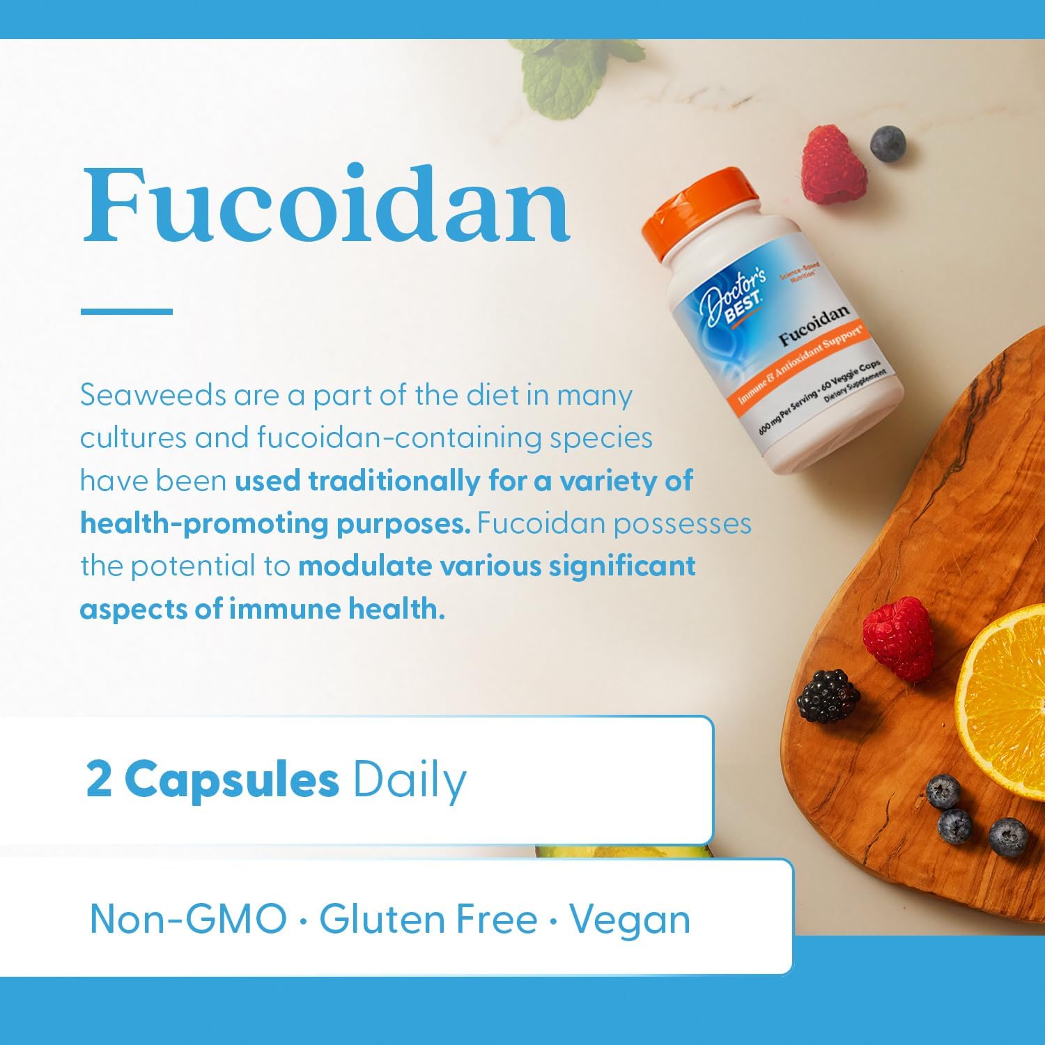 Doctor's Best Fucoidan 70% - 60 Cápsulas Vegetales