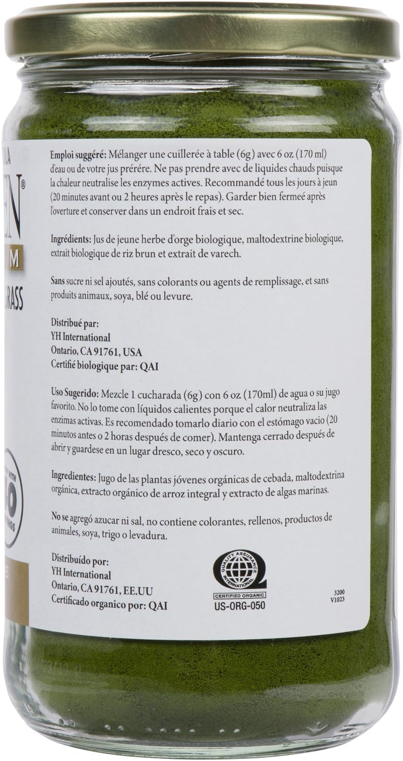 BARLEYGREEN Dr. Hagiwara's Original Premium con Algas Kelp - Polvo de Jugo de Césped de Cebada Orgánico, 240g
