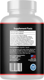 True Champ 2.0 Suplemento para el desarrollo muscular en perros, Cápsulas de apoyo al bienestar canino para todas las razas (30 Cápsulas vegetales)