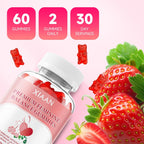 Gominolas de Equilibrio Femenino para Mujeres, Sabor Fresa, Veganas, Sin Gluten, 60 Gominolas