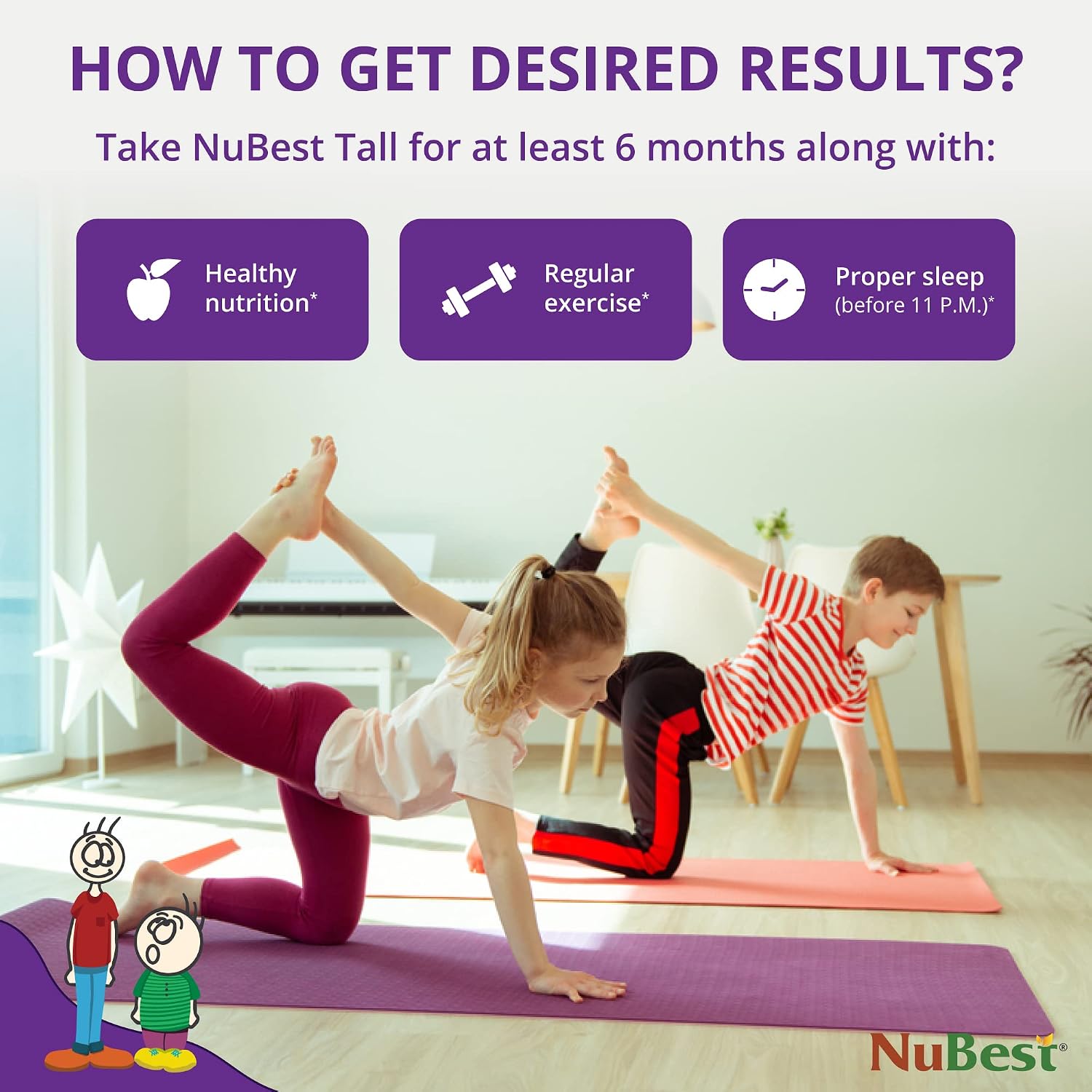 NuBest Tall | Apoya la salud ósea, el sistema inmunológico y el bienestar general con calcio, colágeno y hierbas para niños y adolescentes | 60 cápsulas