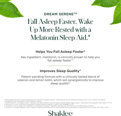 Shaklee Dream Serene - Ayuda para Dormir con Melatonina, Valeriana, Melisa y L-Teanina, 30 Softgels – Image 4