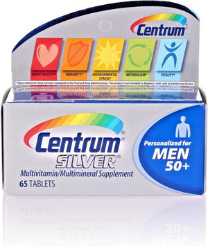 (2 Pack) Centrum Silver Men 50+, 65 Count Each – Image 1