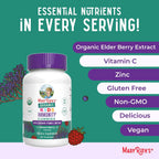 MaryRuth's Organics Gominolas para Defensas Infantiles | Vitamina C, Zinc y Saúco | 60 Gominolas