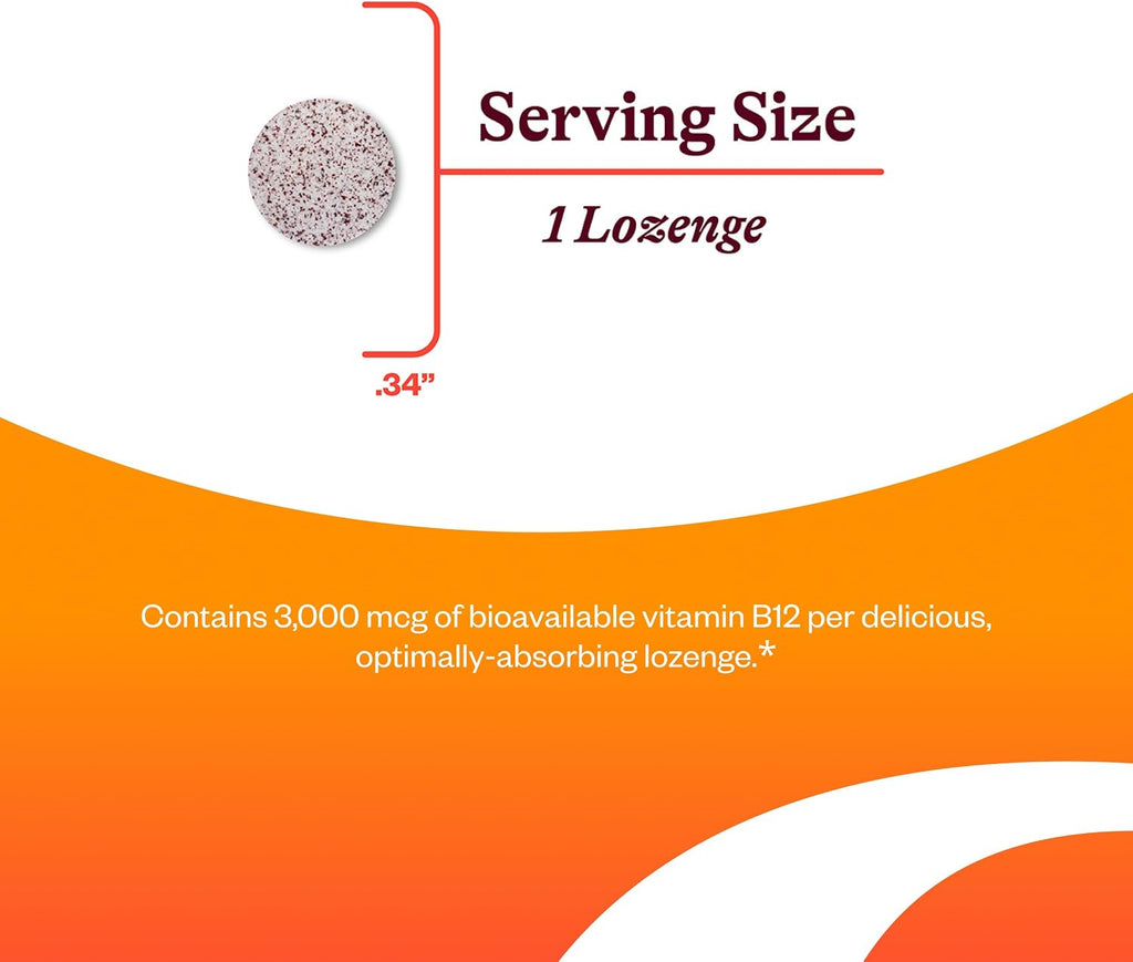 Seeking Health Adeno B12 - Suplemento de Vitamina B12 Adenosilcobalamina 3000 mcg, 60 Pastillas Sublinguales