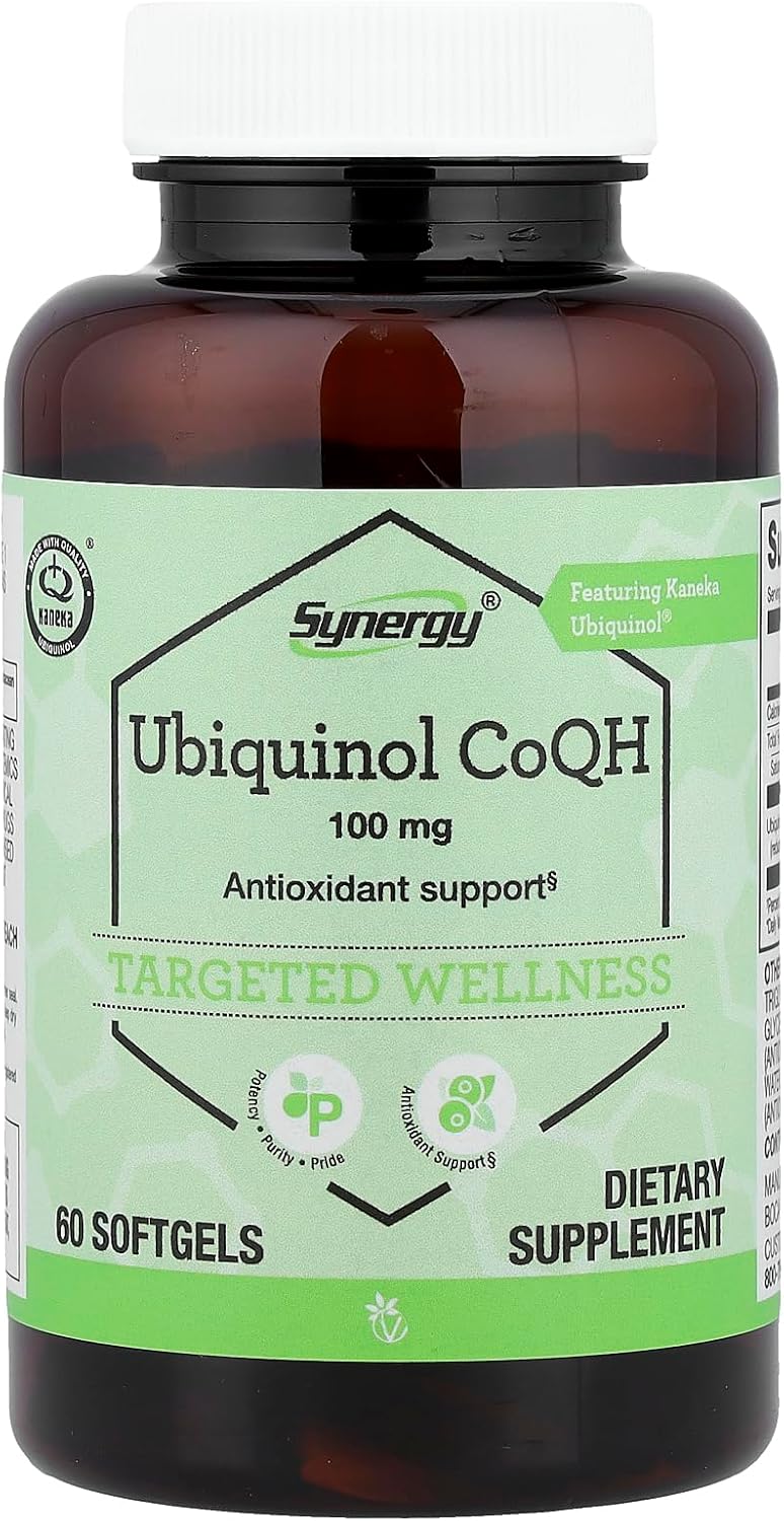 Vitacost Synergy® Ubiquinol CoQH 100 mg, 60 Cápsulas blandas